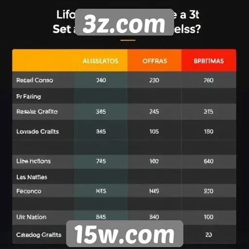 Comparativo entre 3z.com e outros sites de jogos